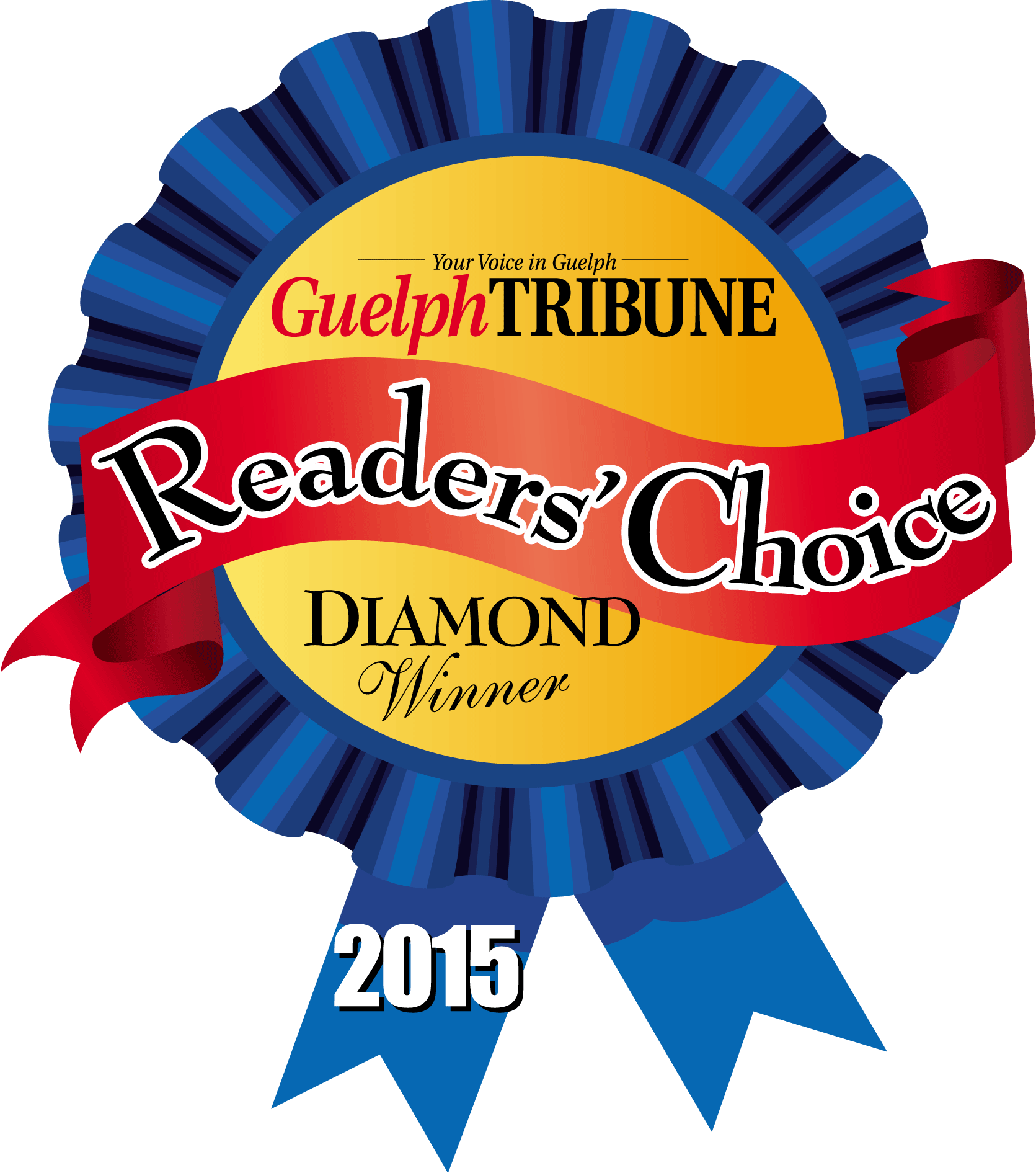 We Have Won First Place in the Guelph Tribune Readers' Choice Awards